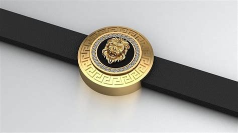 3d model versace lion|lion versace bracelet 3D print model .